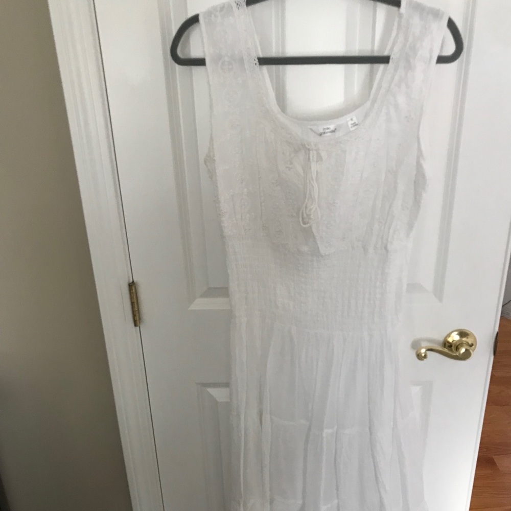 White gauze sundress